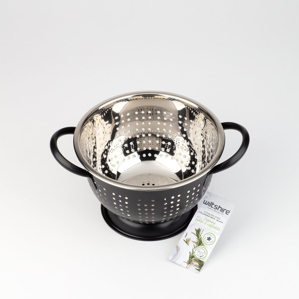 Extra Deep Colander 18cm - Black