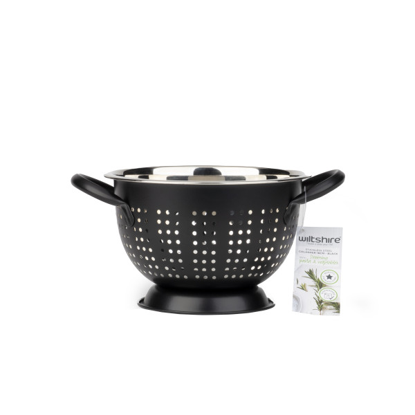 Extra Deep Colander 18cm - Black