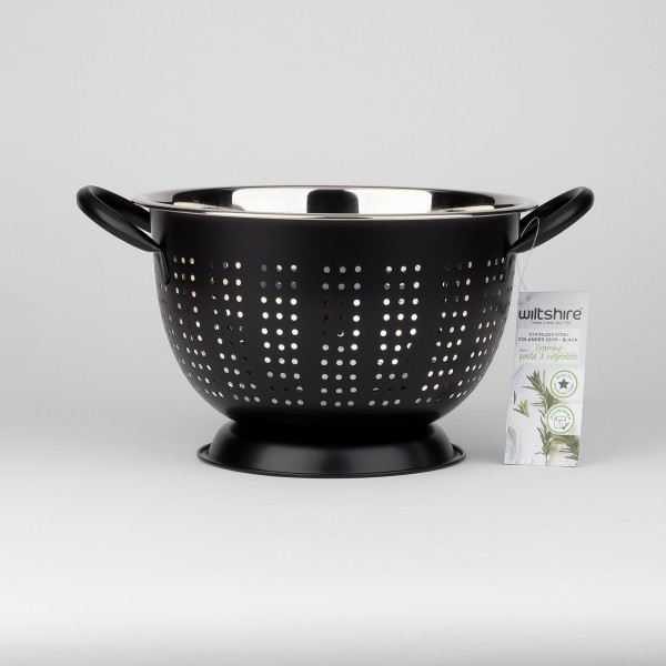 Extra Deep Colander 22cm - Black