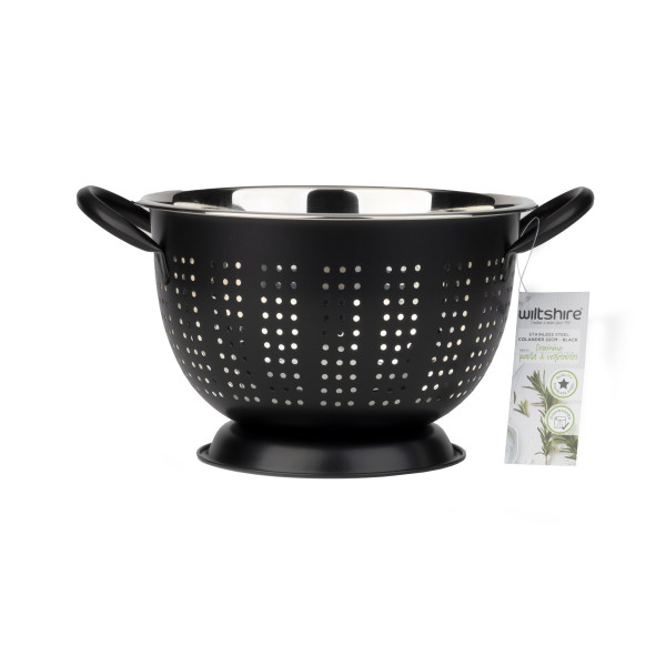 Extra Deep Colander 22cm - Black