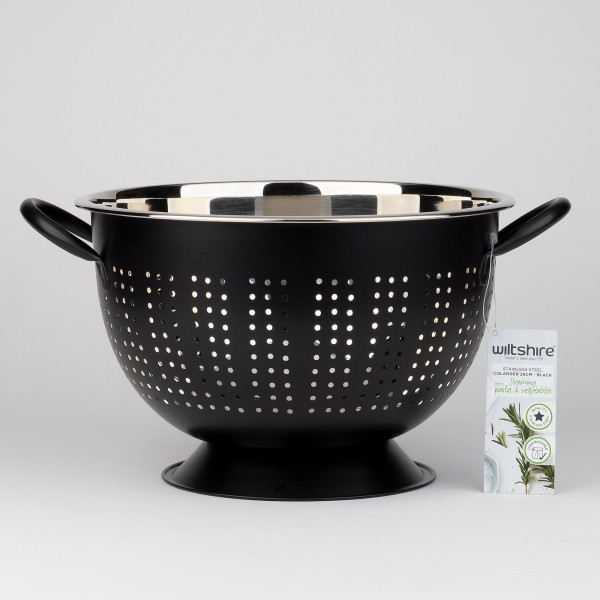 Extra Deep Colander 26cm - Black