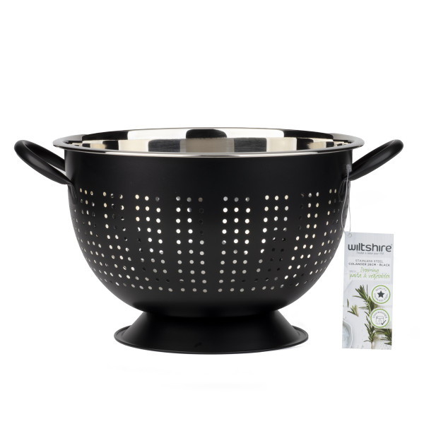 Extra Deep Colander 26cm - Black