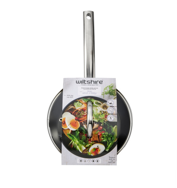 Easycook Blue Non-stick Induction Saucepan 20cm|2.17l with glass lid