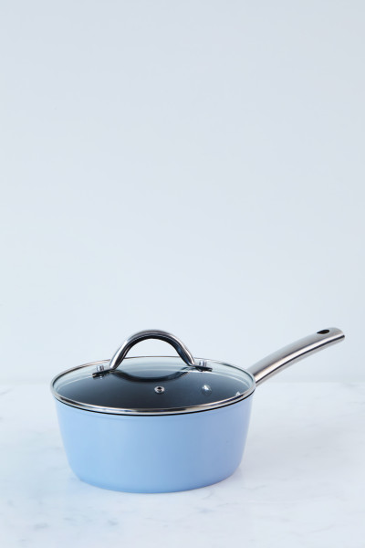 Easycook Blue Non-stick Induction Saucepan 20cm|2.17l with glass lid