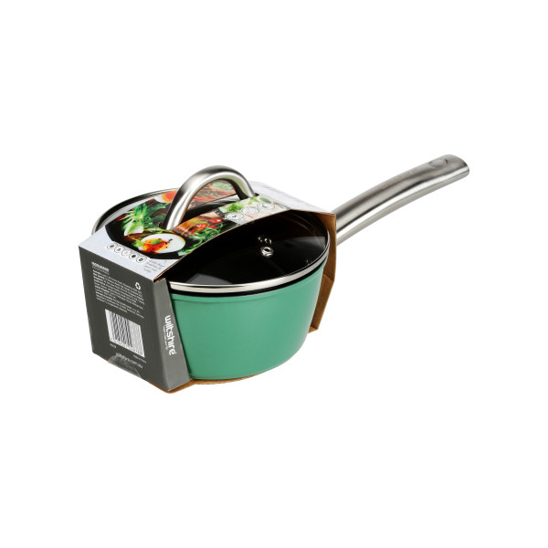 Easycook Pine Induction Saucepan 16cm|1.23l with glass lid