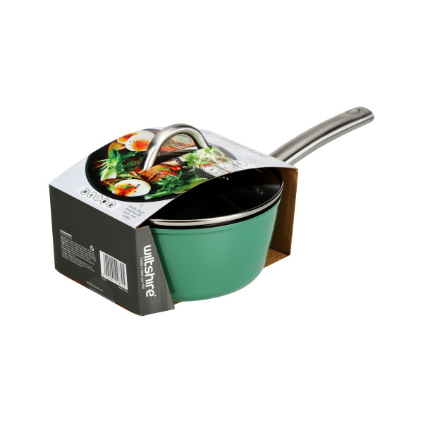 Easycook Pine Induction Saucepan 20cm|2.17l with glass lid