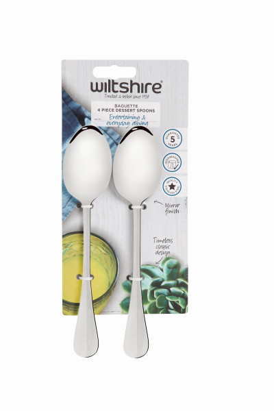 Baguette Dessert Spoon 4Piece Stainless Steel