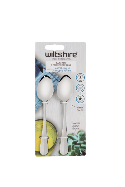 Baguette Teaspoon 6Piece Stainless Steel