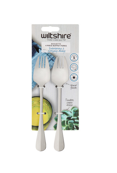 Baguette Buffet Fork 4Piece Stainless Steel