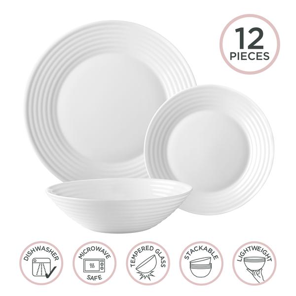 Pearl Ripple 12 Piece Dinner Set