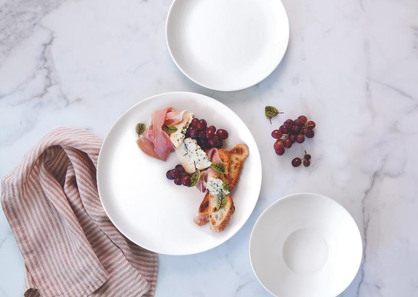 White Coupe Glass Dinner Plate 25cm