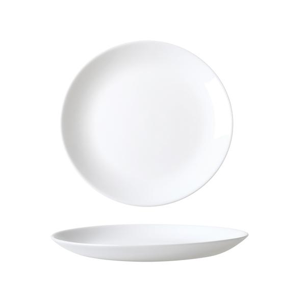 White Coupe Glass Dinner Plate 19cm