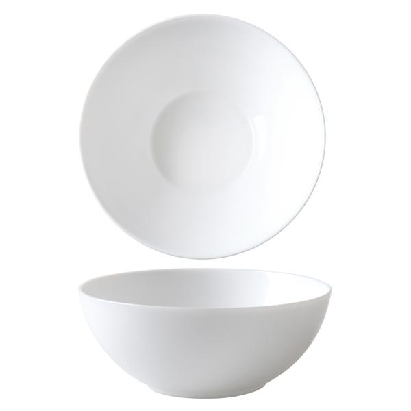 White Coupe Glass Noodle Bowl 18cm