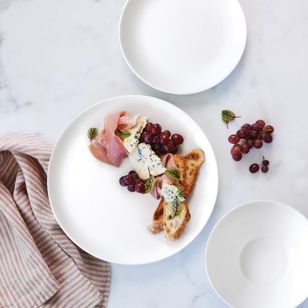 White Coupe Glass Noodle Bowl 18cm