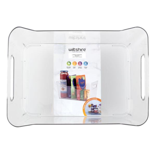 Cut out Edge Clear Basket  - Large