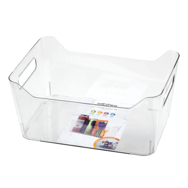 Cut out Edge Clear Basket  - Large