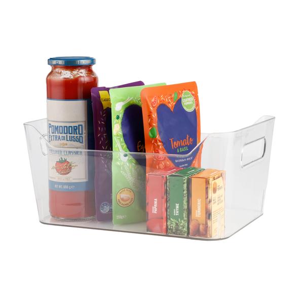 Cut out Edge Clear Basket  - Large
