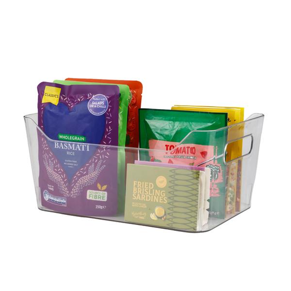 Cut out Edge Clear Basket  - Large