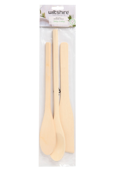 Classic Utensils Wood Set 3
