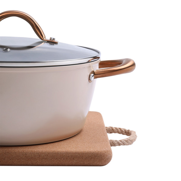 Deluxe Cork Trivet with Rope Handle Square 24 x 2cm