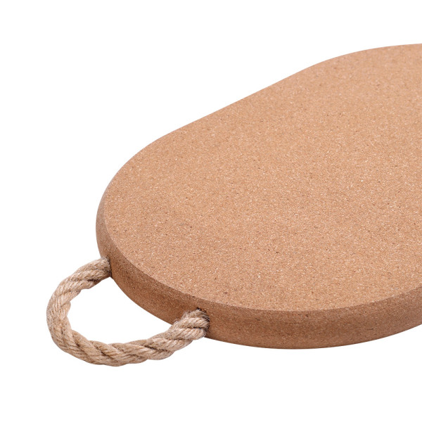 Deluxe Cork Trivet with Rope Handle Oval 30 x 20 x 2cm