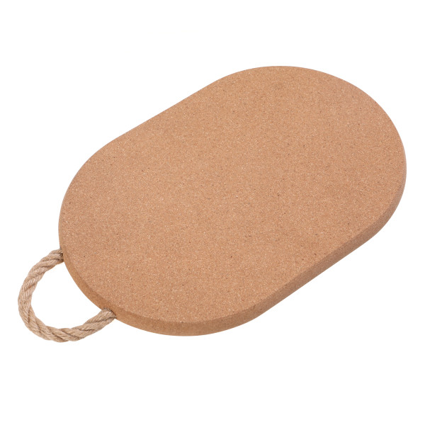 Deluxe Cork Trivet with Rope Handle Oval 30 x 20 x 2cm