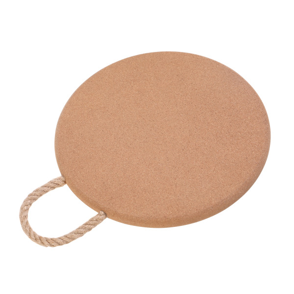 Deluxe Cork Trivet with Rope Handle Round 25 x 2cm