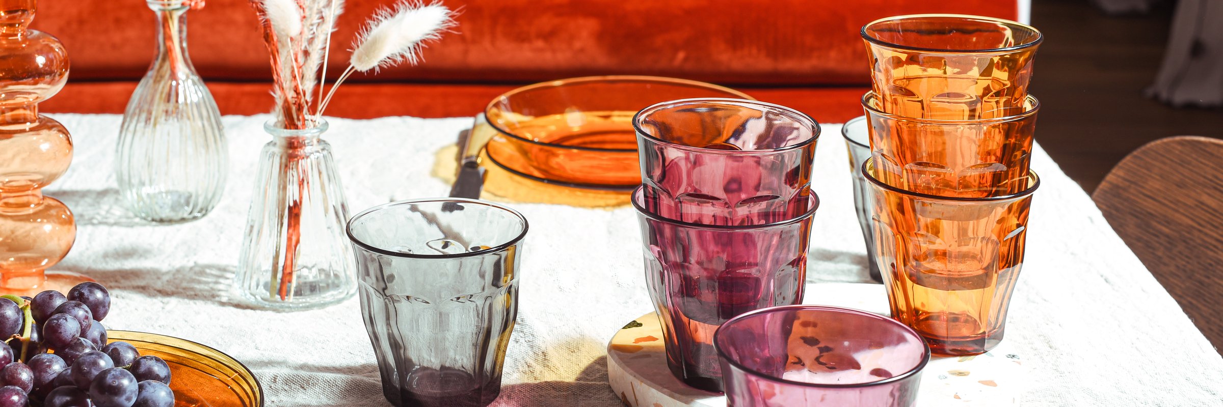 Duralex Picardie glasses on a table